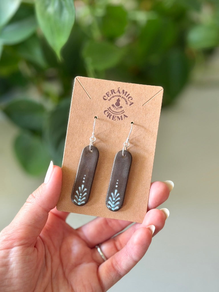 Capsule Earrings - Brown + Baby Blue