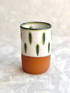 Dimpled Tumbler - Green Lines
