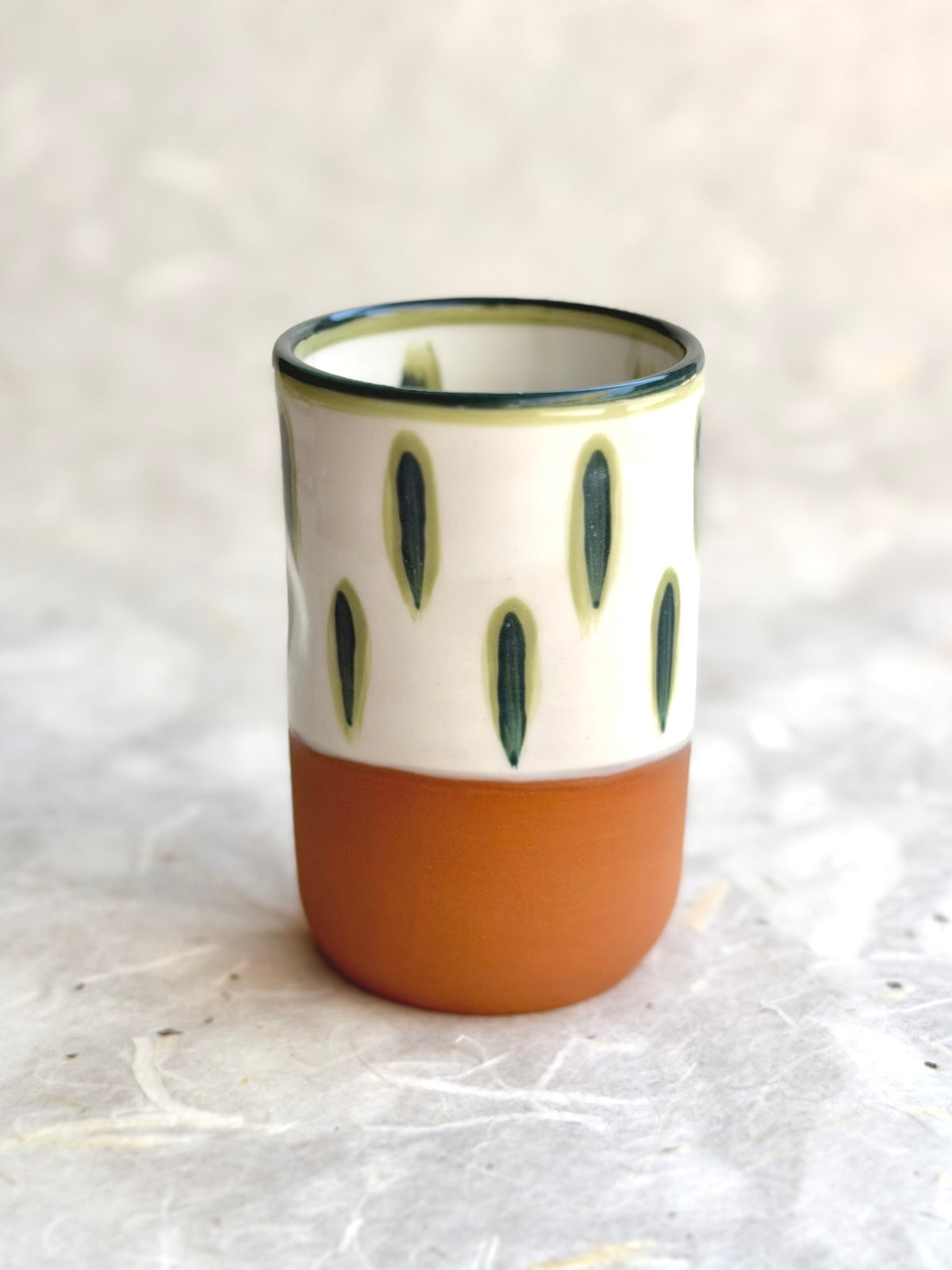 Dimpled Tumbler - Green Lines