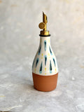 Olive Oil Bottle - Blue + Green Teardrop