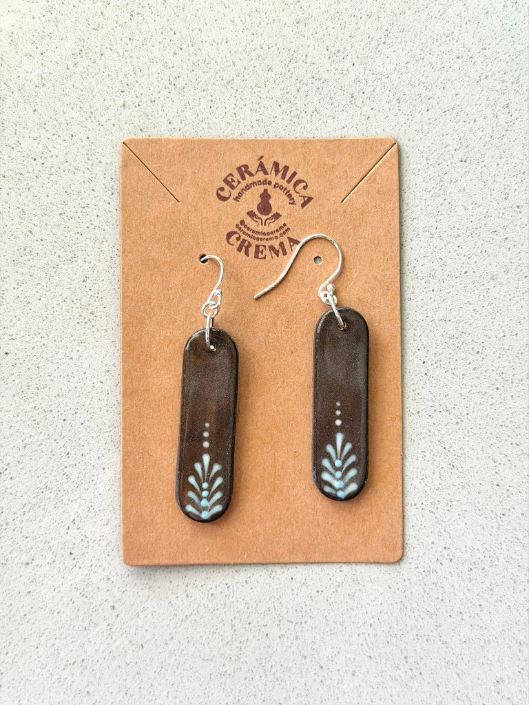 Capsule Earrings - Brown + Baby Blue