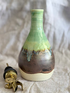 Olive Oil Bottle - Jade + Copper