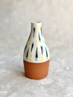 Olive Oil Bottle - Blue + Green Teardrop