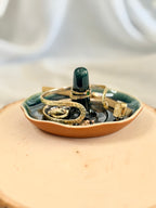 Large Jewelry Dish - Rainforest + Terracotta