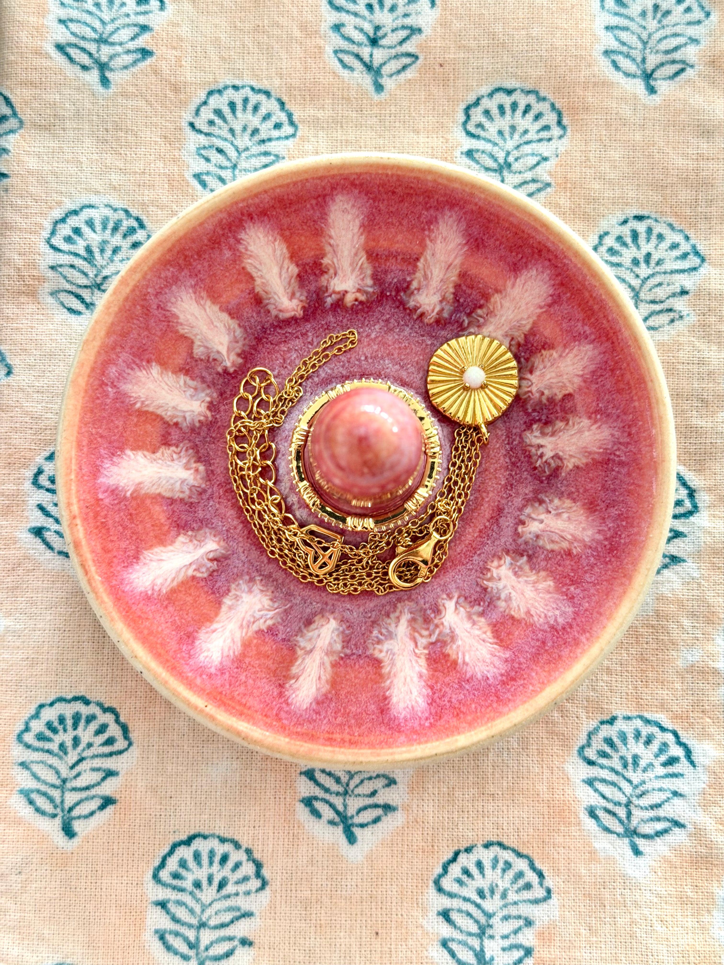 Jewelry Dish - Raspberry Sherbet