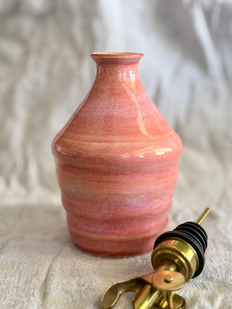 Olive Oil Bottle - Raspberry Sherbet