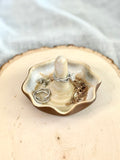 Jewelry Dish - Beige + White