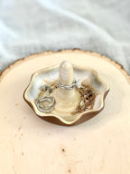 Jewelry Dish - Beige + White