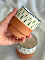 8oz Stacking Cups (Set of 2) - Green Teardrop