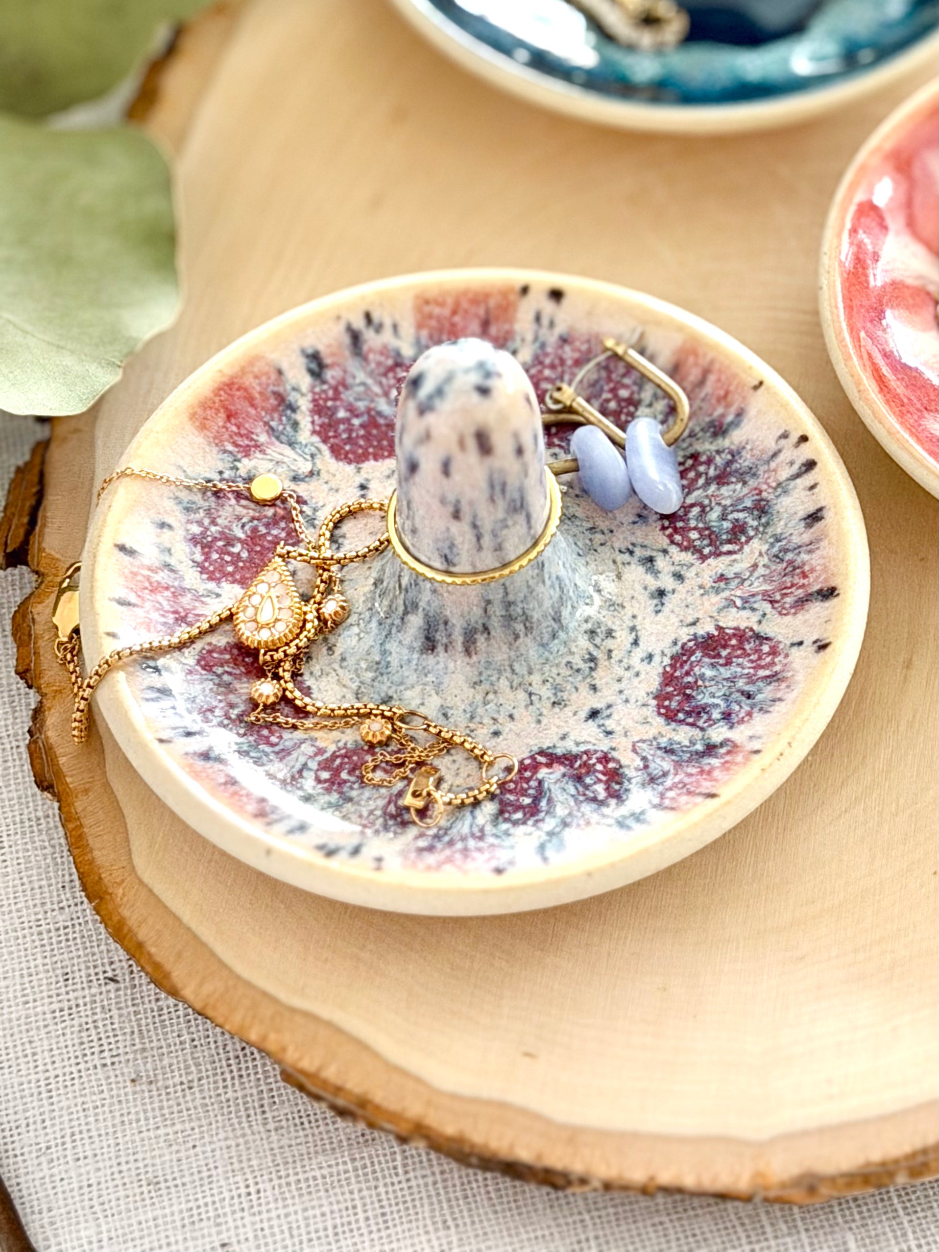 Jewelry Dish - Blue Speckled Blush