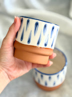 8oz Stacking Cups (Set of 2) - Blue Teardrop