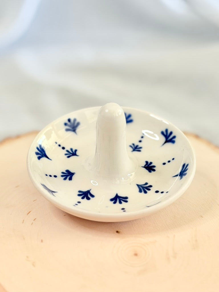 Jewelry Dish - Cobalt Leaf