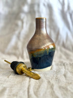 Mini Olive Oil Bottle - Copper + Deep Blue