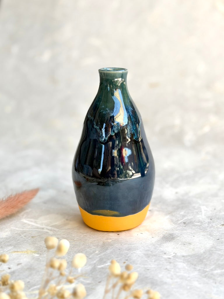 Vase - Deep Blue + Cantaloupe