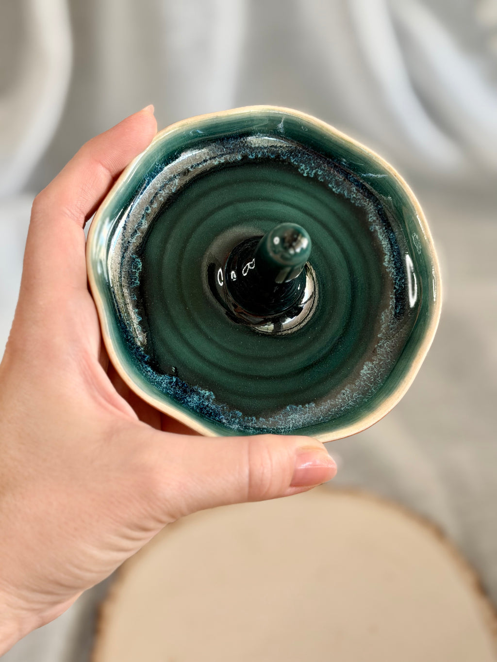 Large Jewelry Dish - Rainforest + Terracotta