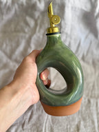 Olive Oil Bottle - Earthy Green