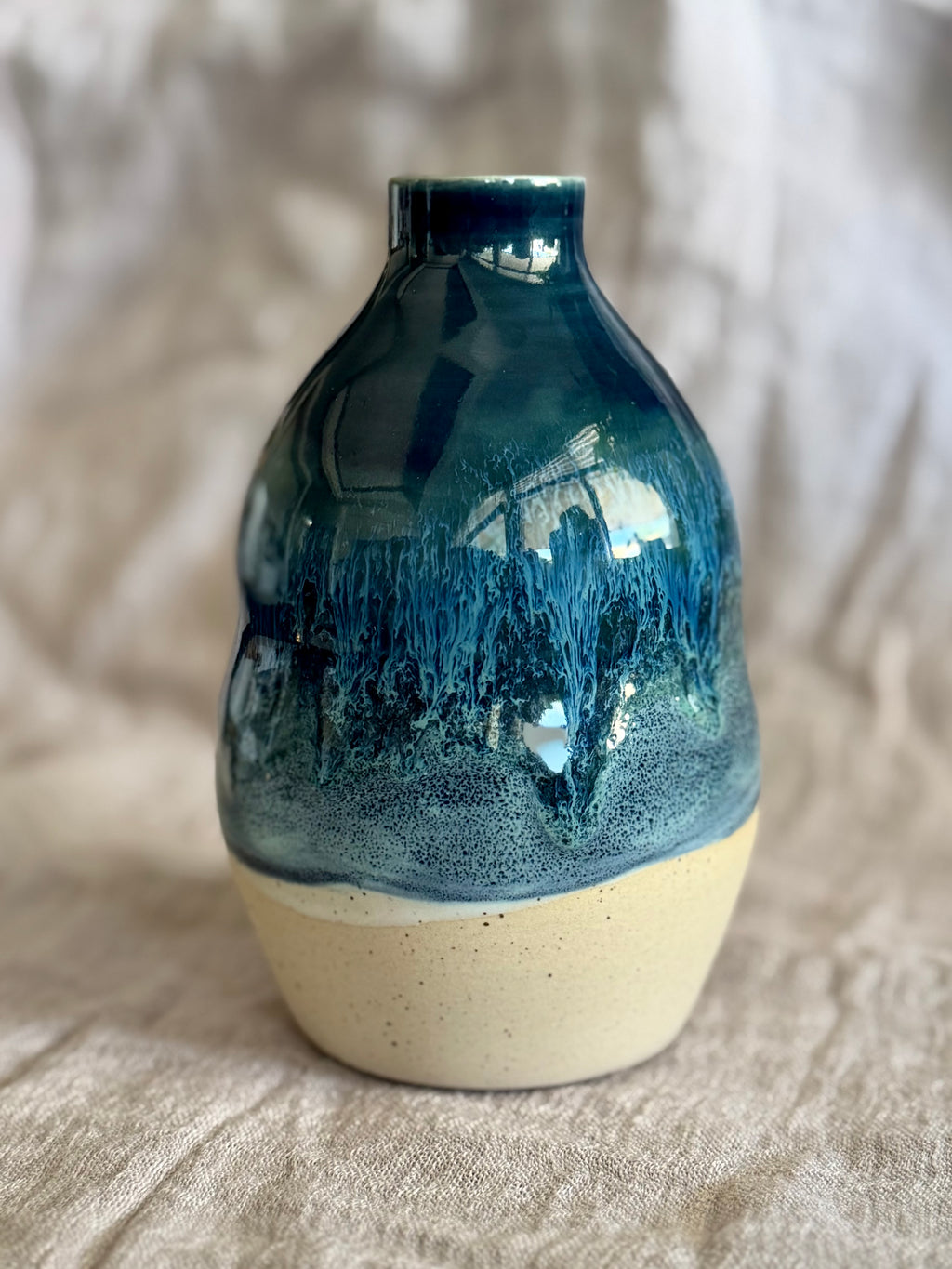 Olive Oil Bottle - Ocean Blue