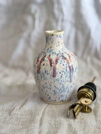 Mini Olive Oil Bottle - Pink + Speckled Blue