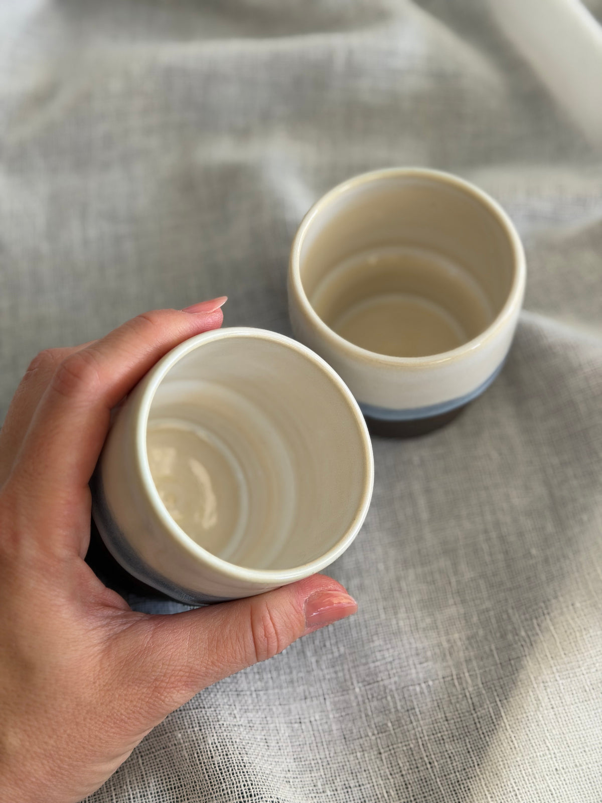 4oz Mini Stacking Cups (Set of 2) - Milk + Espresso