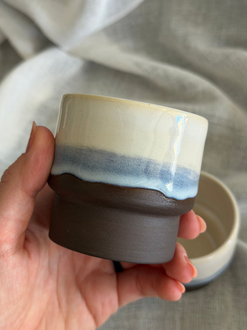 4oz Mini Stacking Cups (Set of 2) - Milk + Espresso