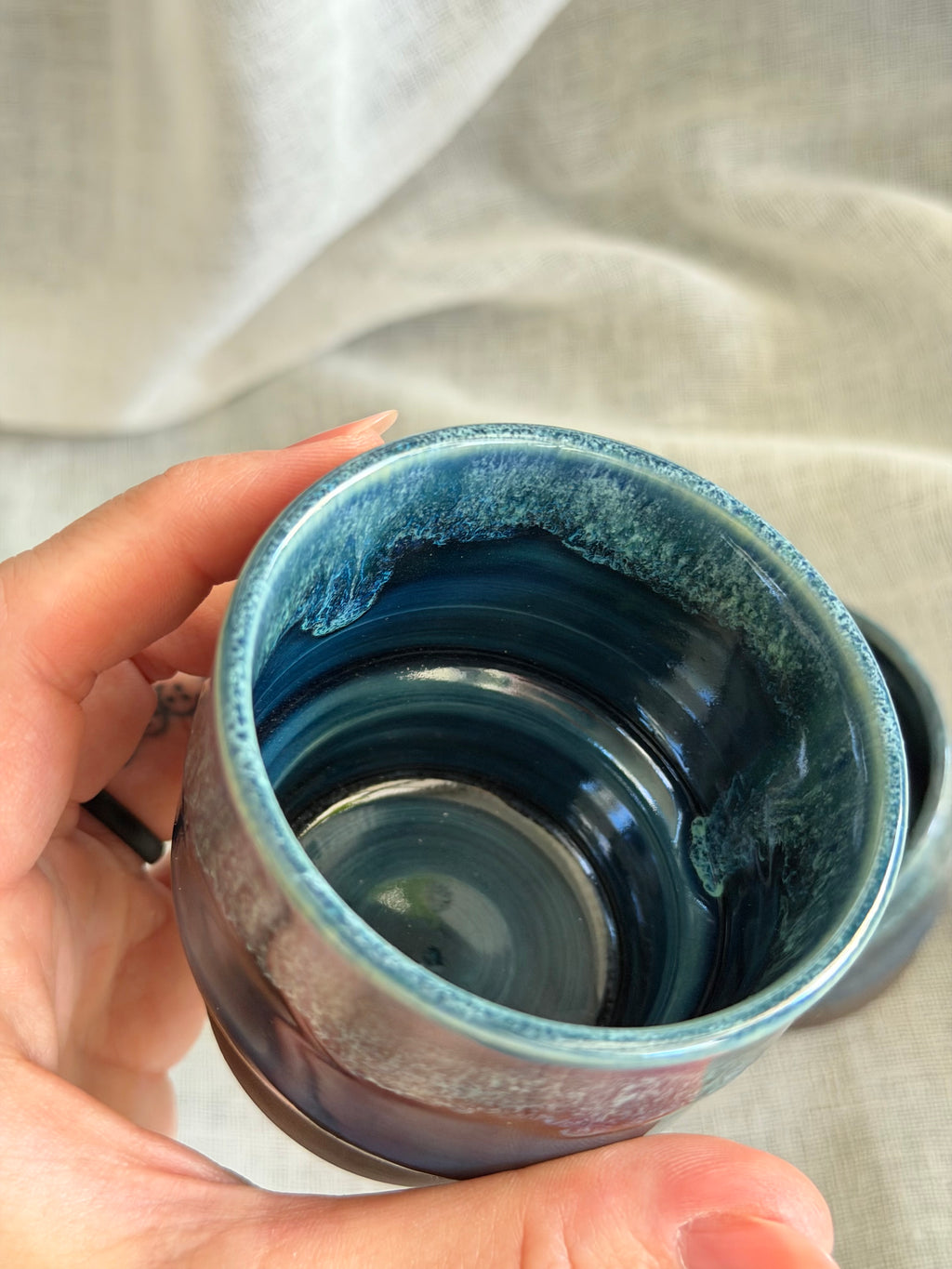 4oz Mini Stacking Cups (Set of 2) - Deep Blue
