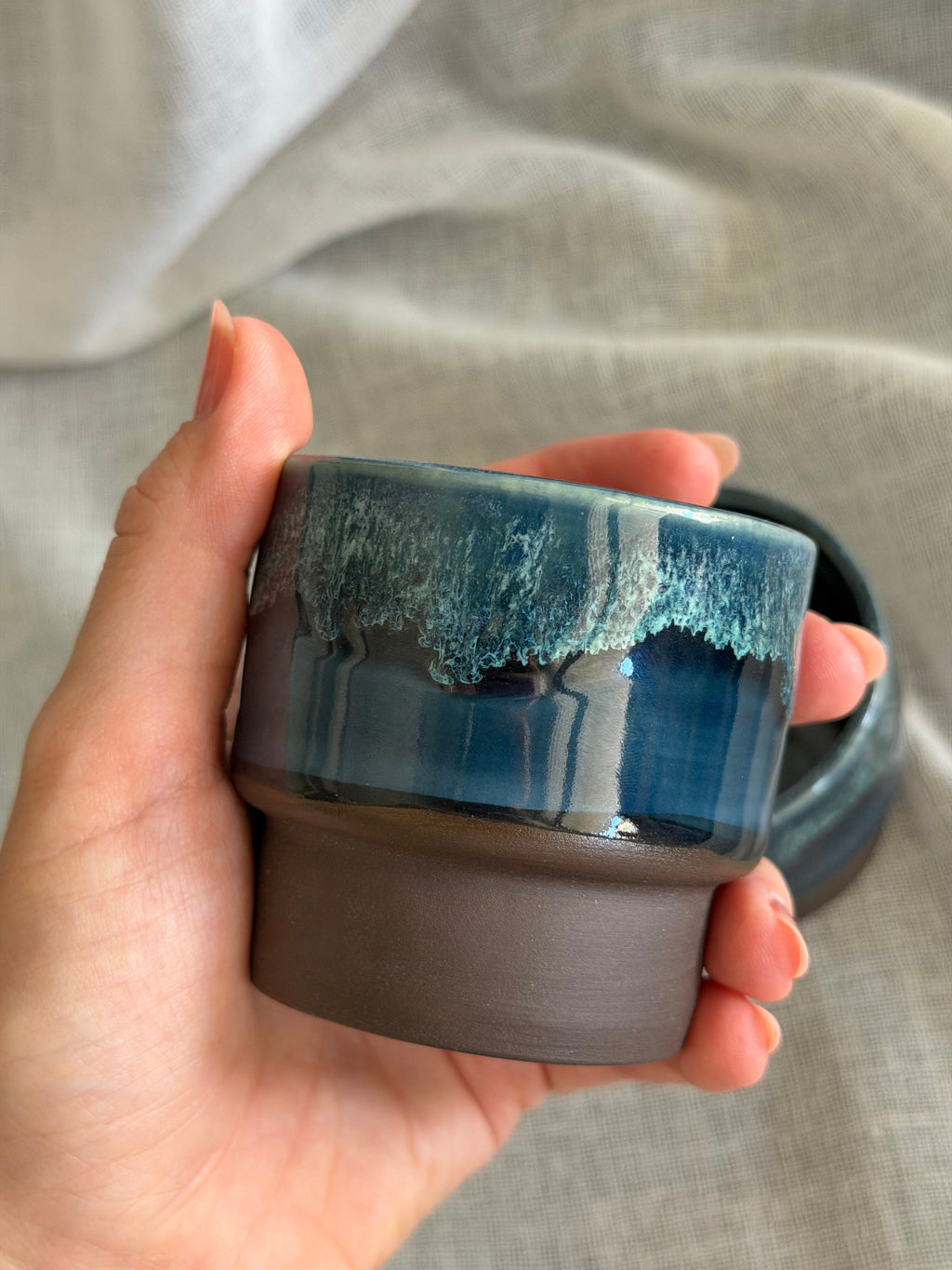 4oz Mini Stacking Cups (Set of 2) - Deep Blue