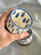 6oz Stacking Cups (Set of 2) - Blue Teardrop