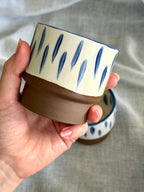 6oz Stacking Cups (Set of 2) - Blue Teardrop