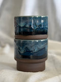 6oz Stacking Cups (Set of 2) - Deep Blue + Rainforest