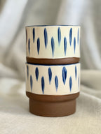 6oz Stacking Cups (Set of 2) - Blue Teardrop