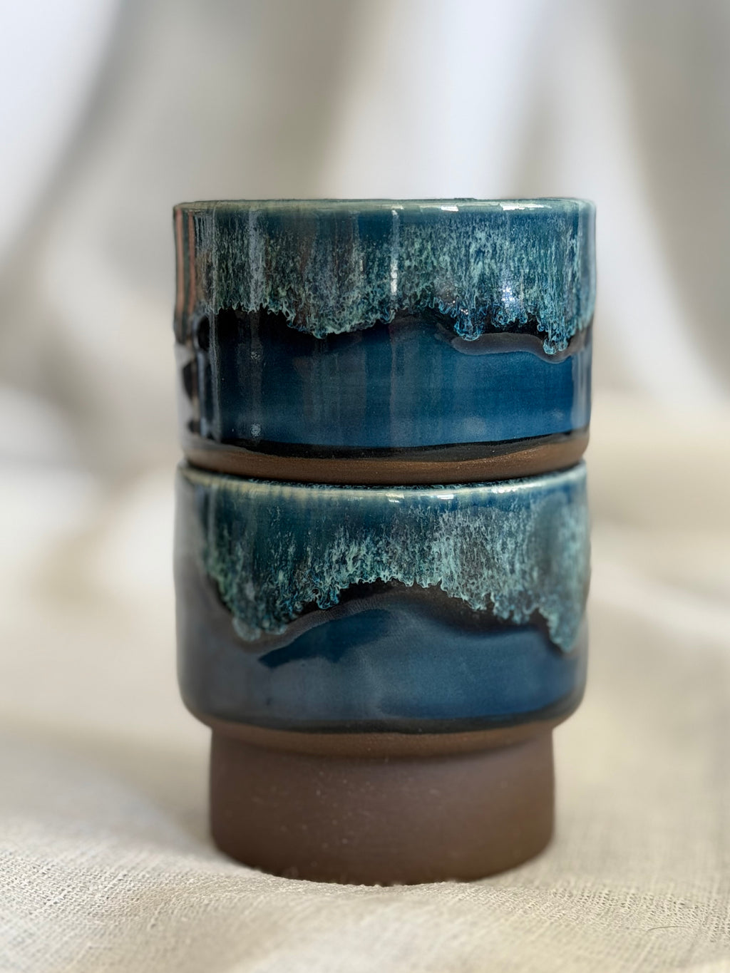4oz Mini Stacking Cups (Set of 2) - Deep Blue