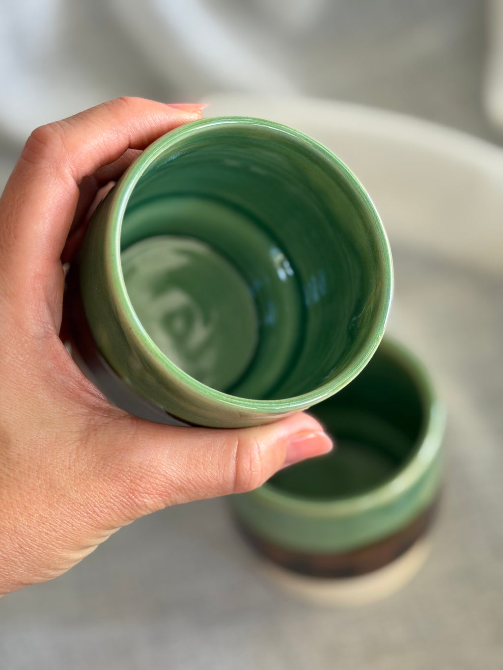 6oz Stacking Cups (Set of 2) - Jade + Copper