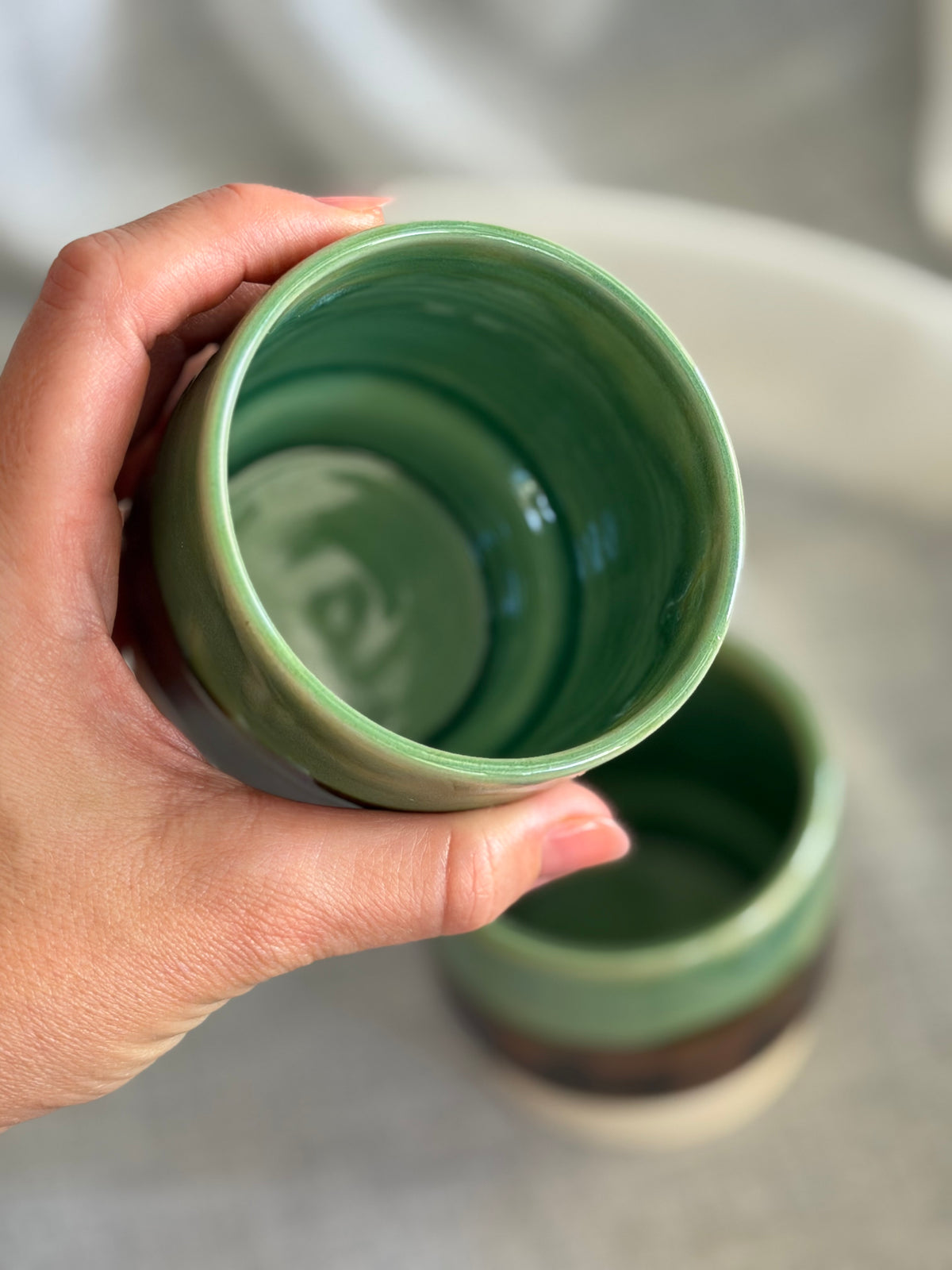 6oz Stacking Cups (Set of 2) - Jade + Copper