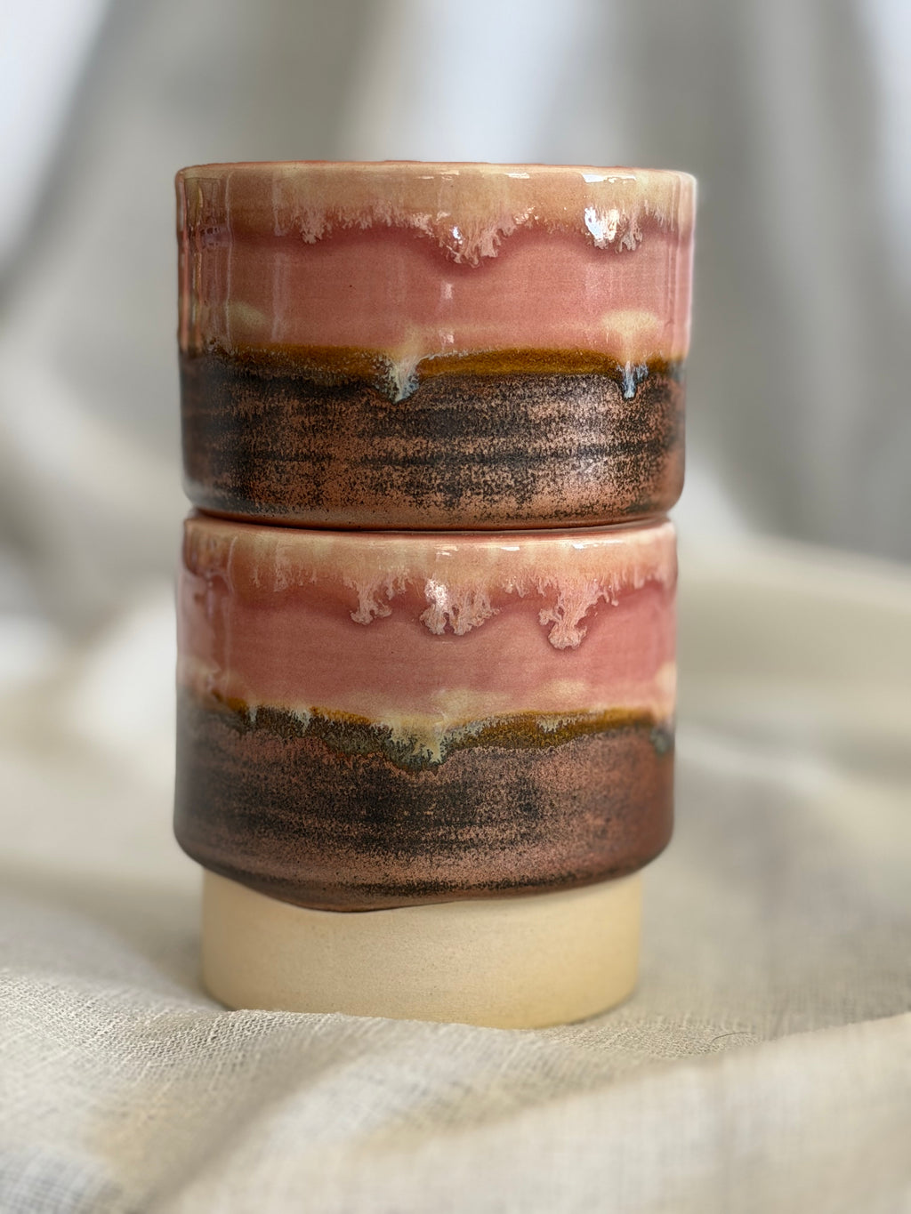6oz Stacking Cups (Set of 2) - Mauve + Copper