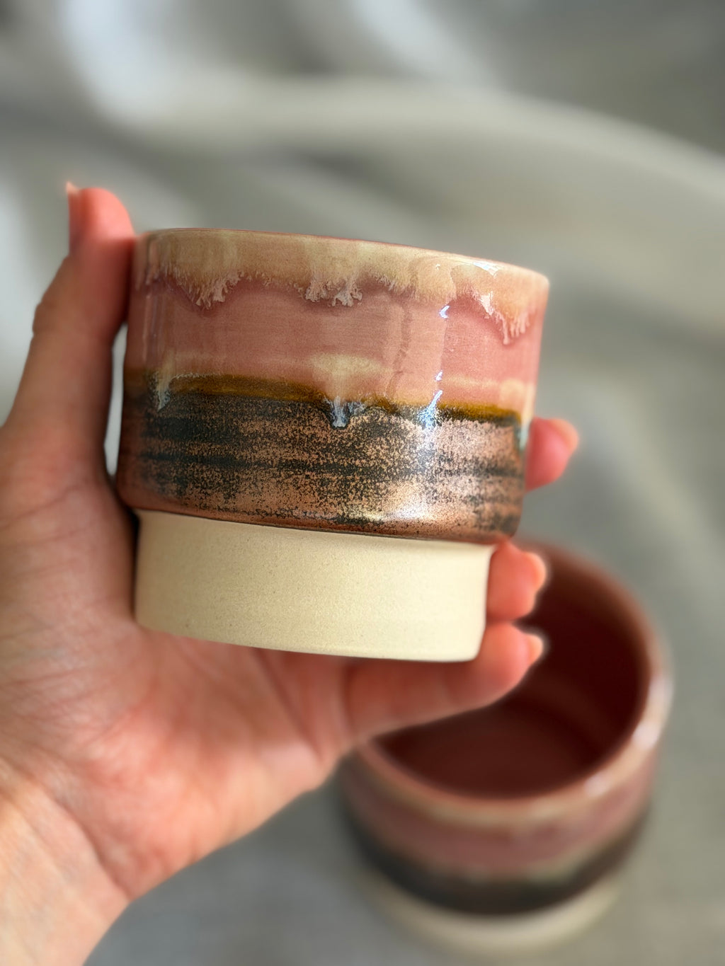 6oz Stacking Cups (Set of 2) - Mauve + Copper
