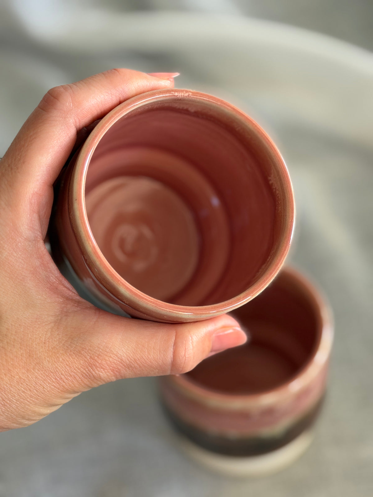 6oz Stacking Cups (Set of 2) - Mauve + Copper