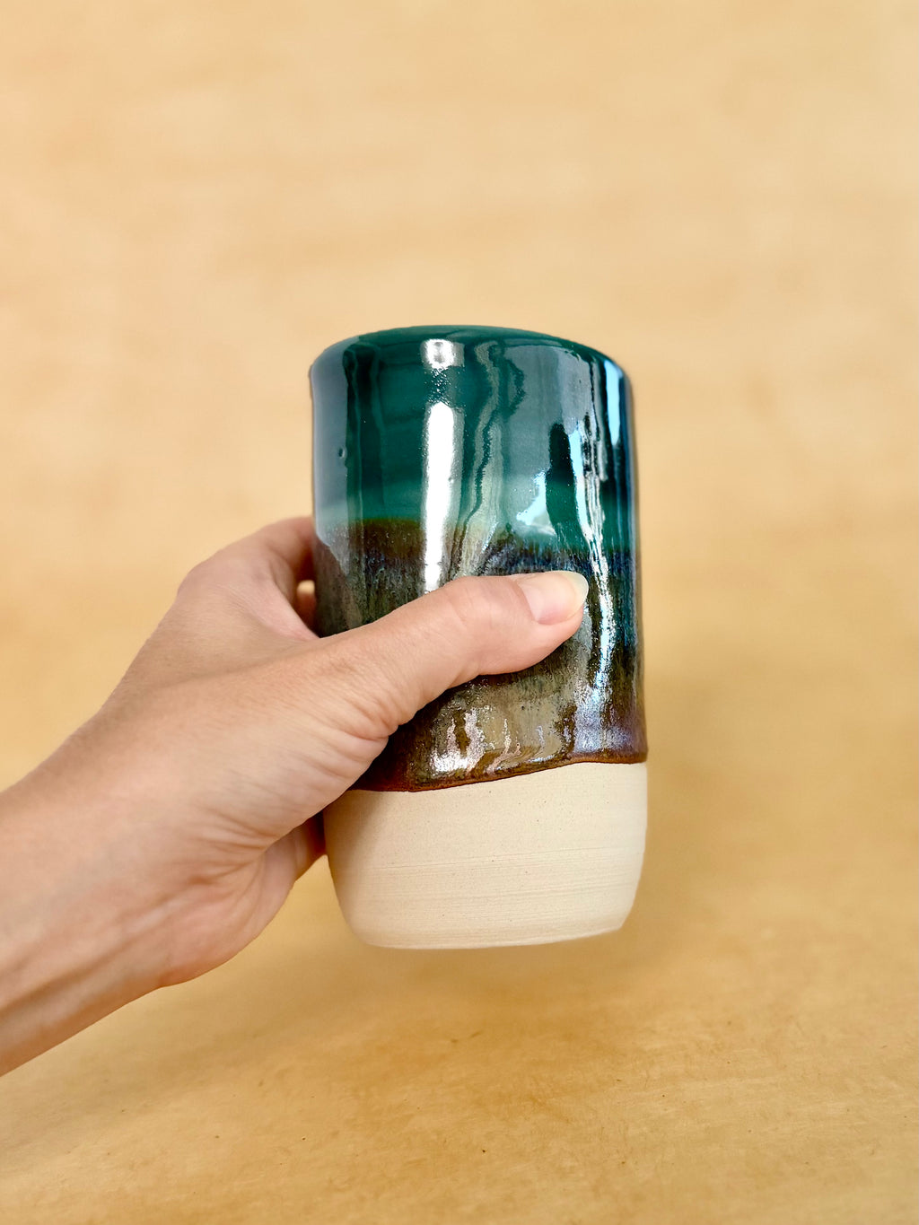 Dimpled Tumbler - Rainforest + Copper