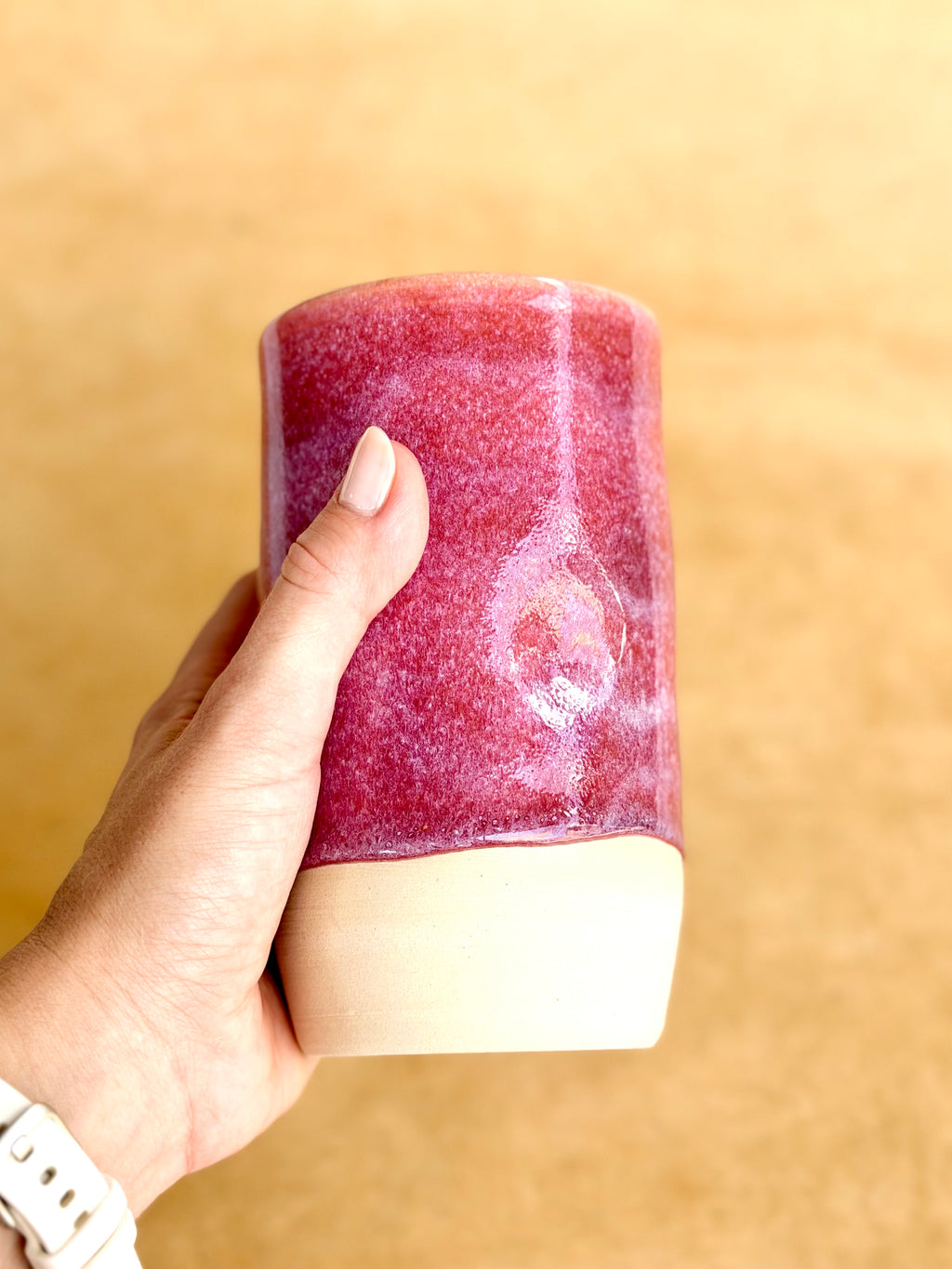 Dimpled Tumbler - Raspberry Sherbet