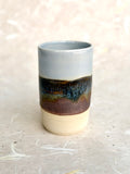 Dimpled Tumbler - Icy Blue + Copper