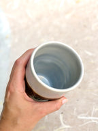 Dimpled Tumbler - Icy Blue + Copper