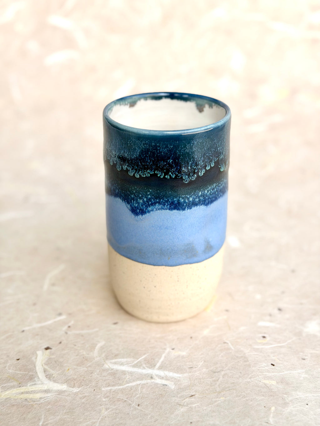 Dimpled Tumbler - Ocean Blue + Light Blue (A)