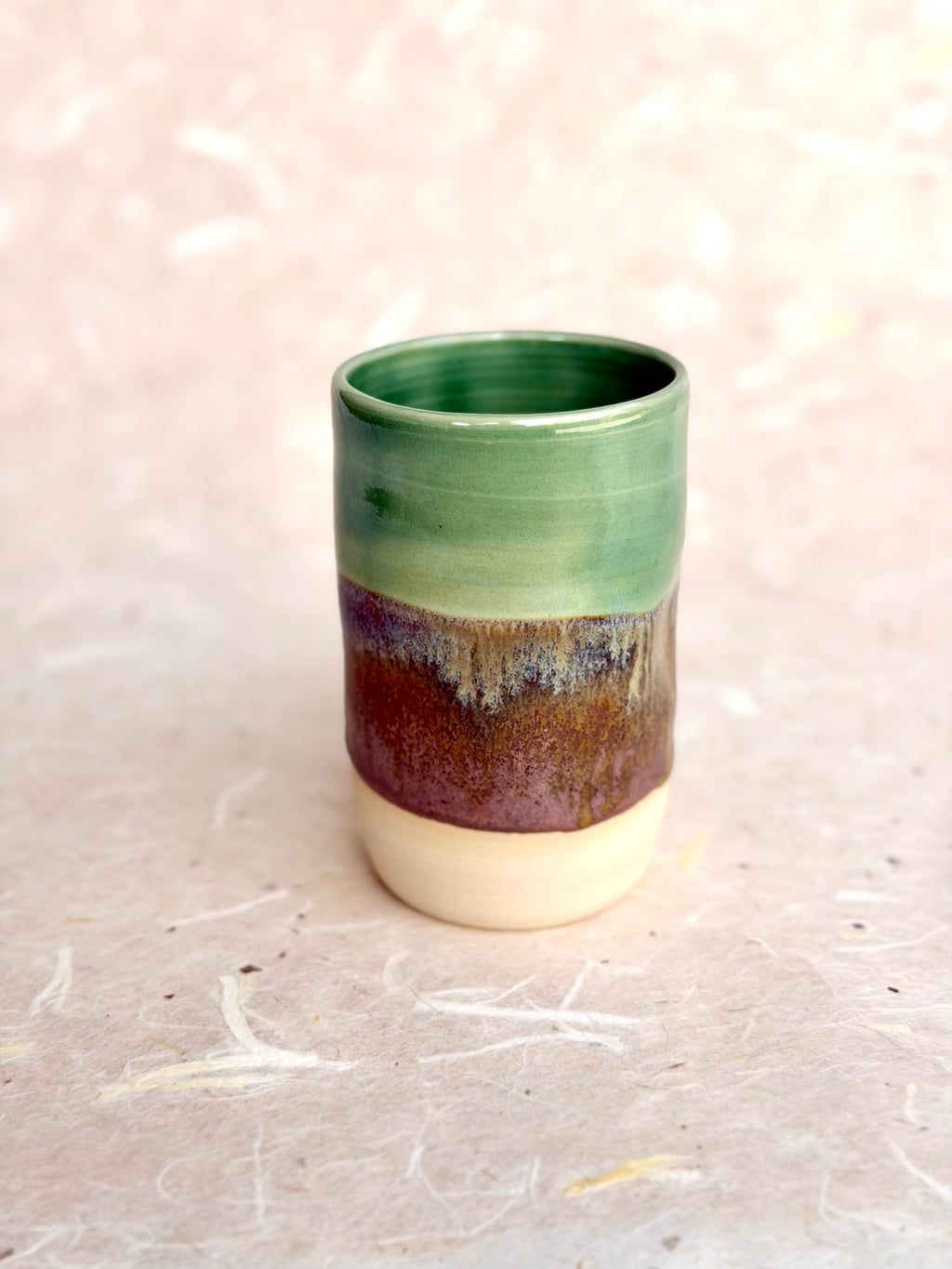 Dimpled Tumbler - Jade + Copper