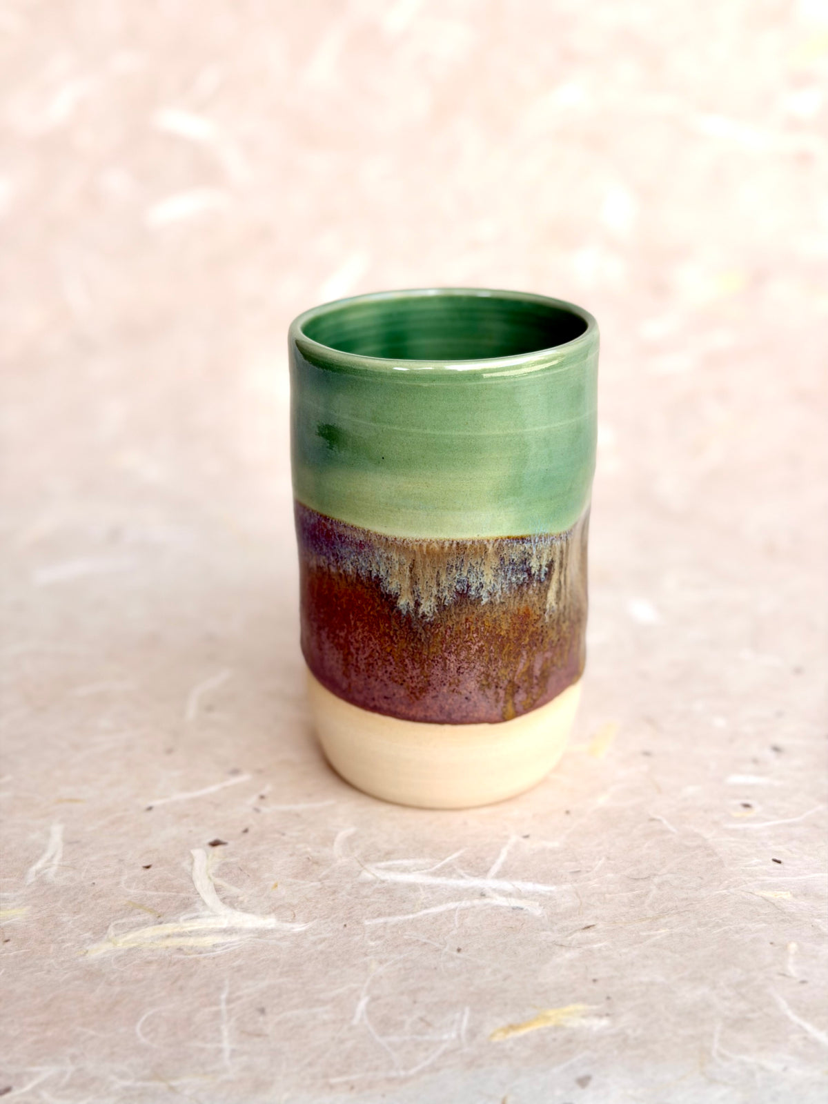 Dimpled Tumbler - Jade + Copper