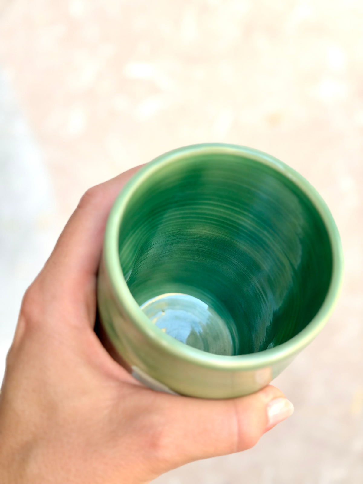 Dimpled Tumbler - Jade + Copper