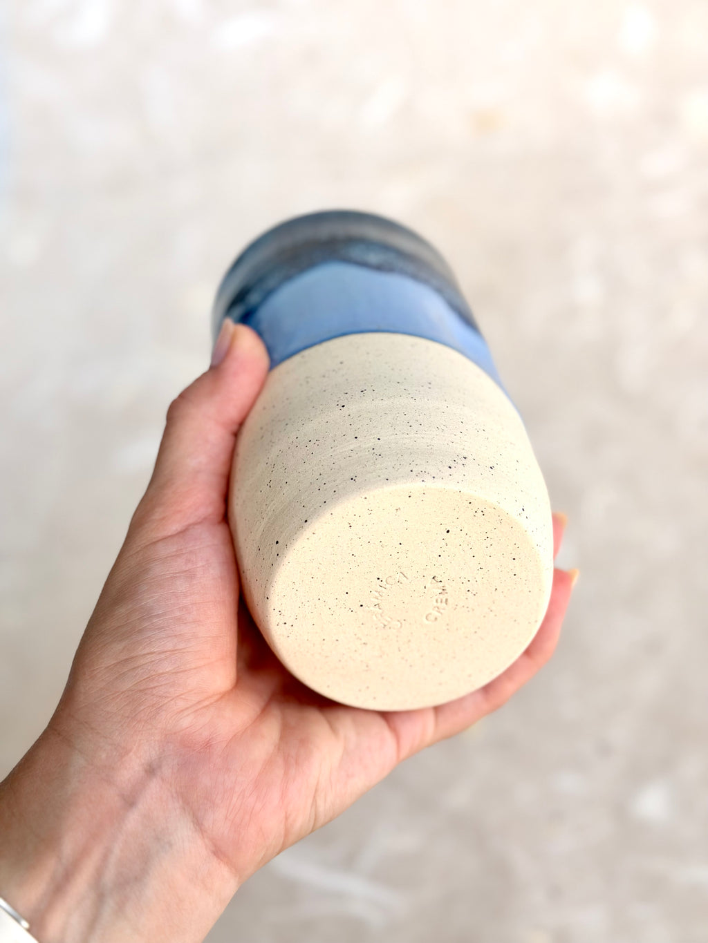 Dimpled Tumbler - Ocean Blue + Light Blue (B)