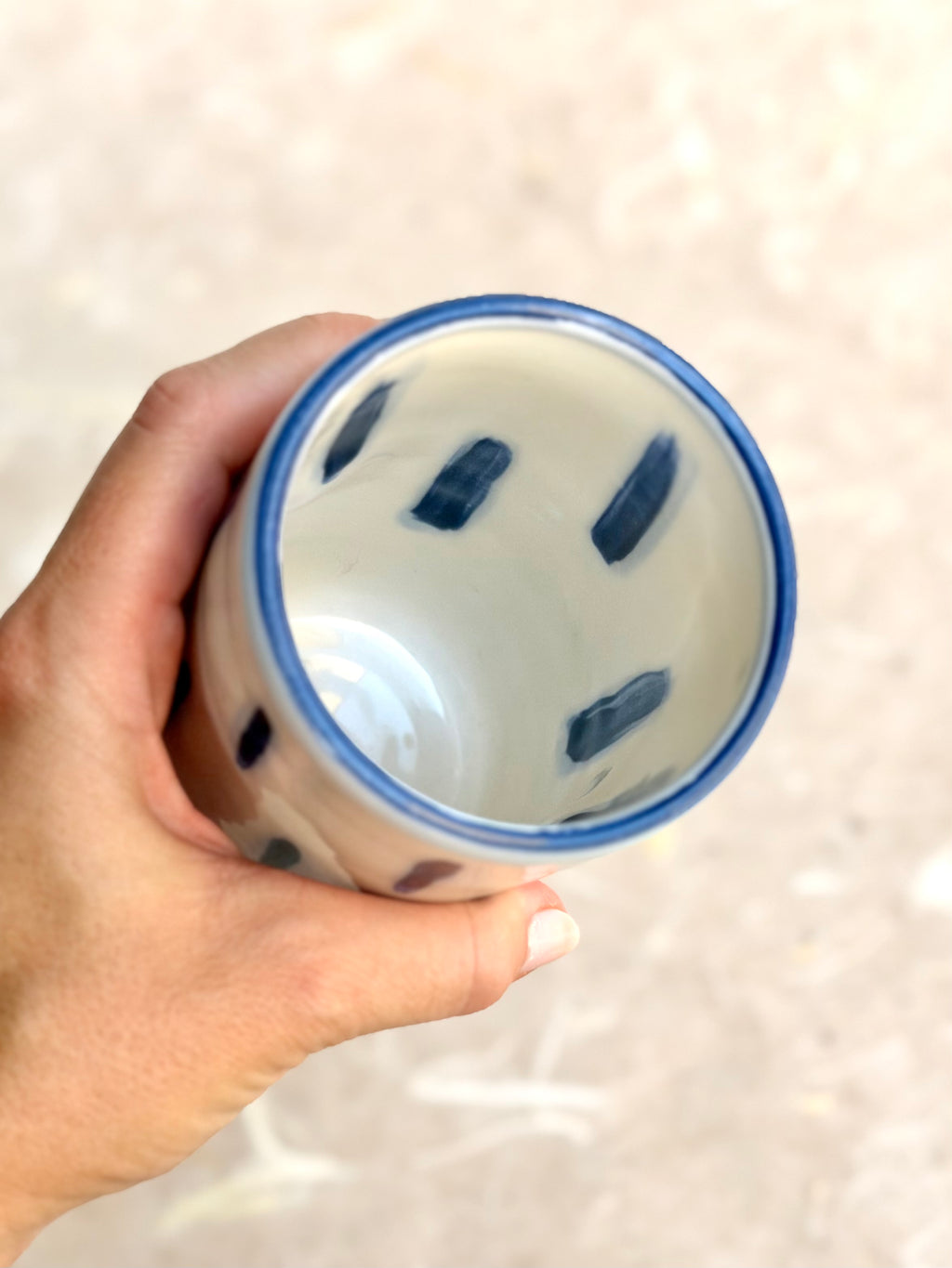 Dimpled Tumbler - Blue Lines
