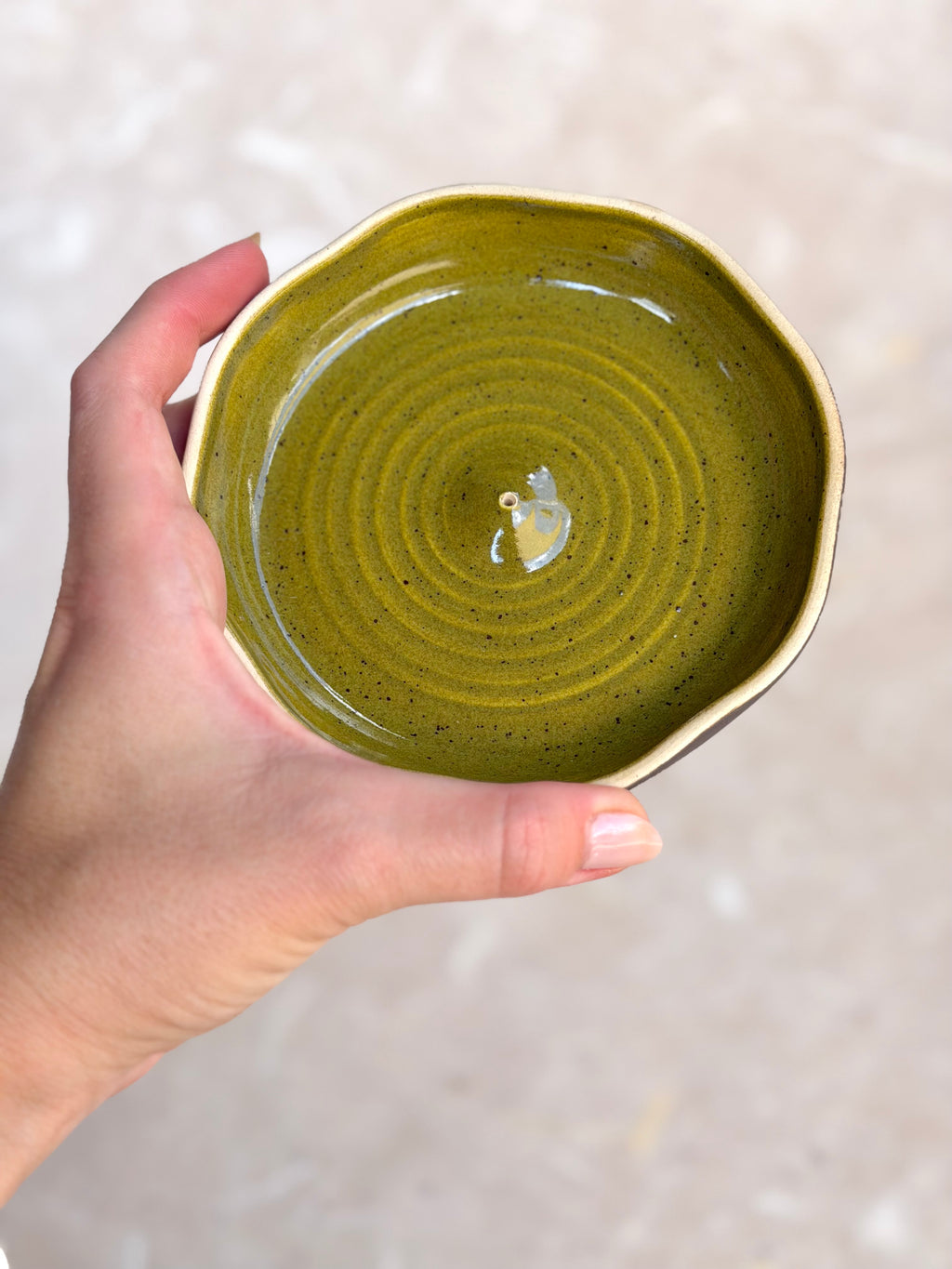 Large Incense Burner - Olive