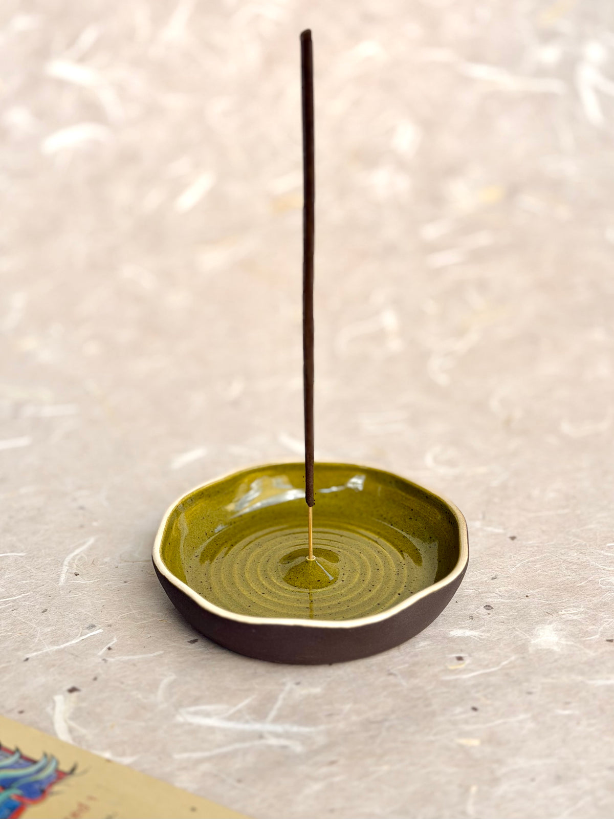 Large Incense Burner - Olive