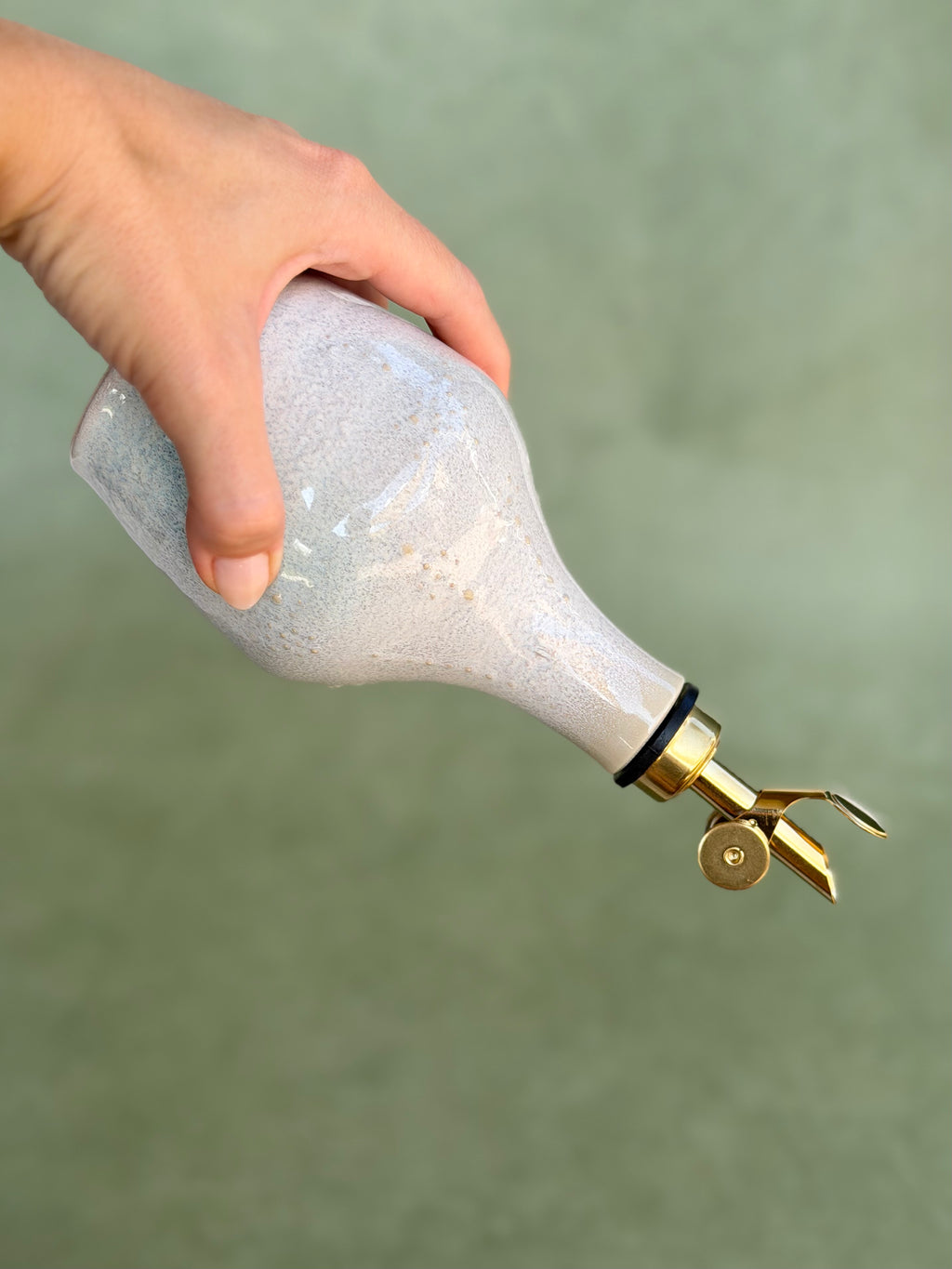 Olive Oil Bottle - Icy Moon Blue