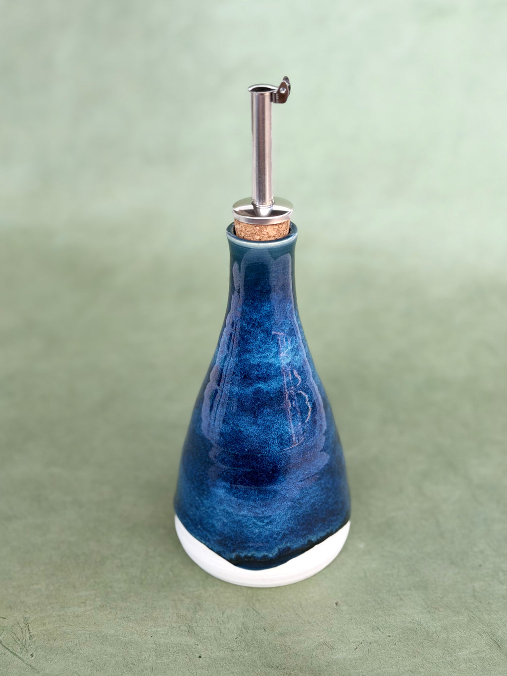 Olive Oil Bottle - Sapphire Blue (A)